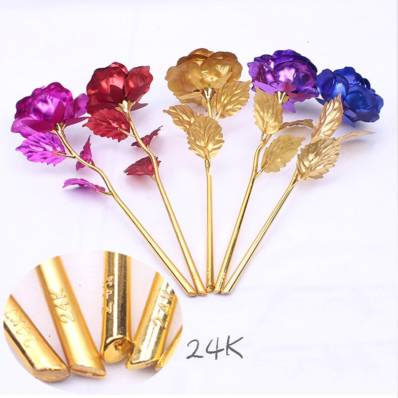 24karátová fólie pokovená zlatem Rose