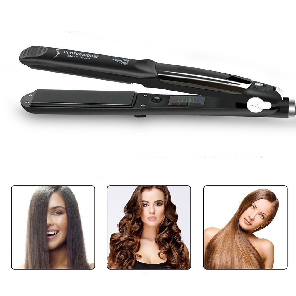 Keramická parní žehlička na vlasy