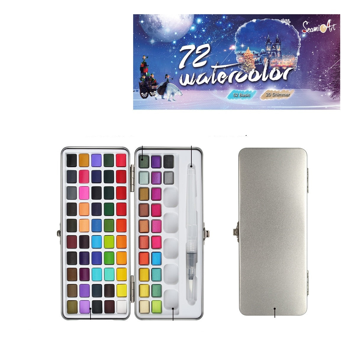 Přenosná sada akvarelových barev