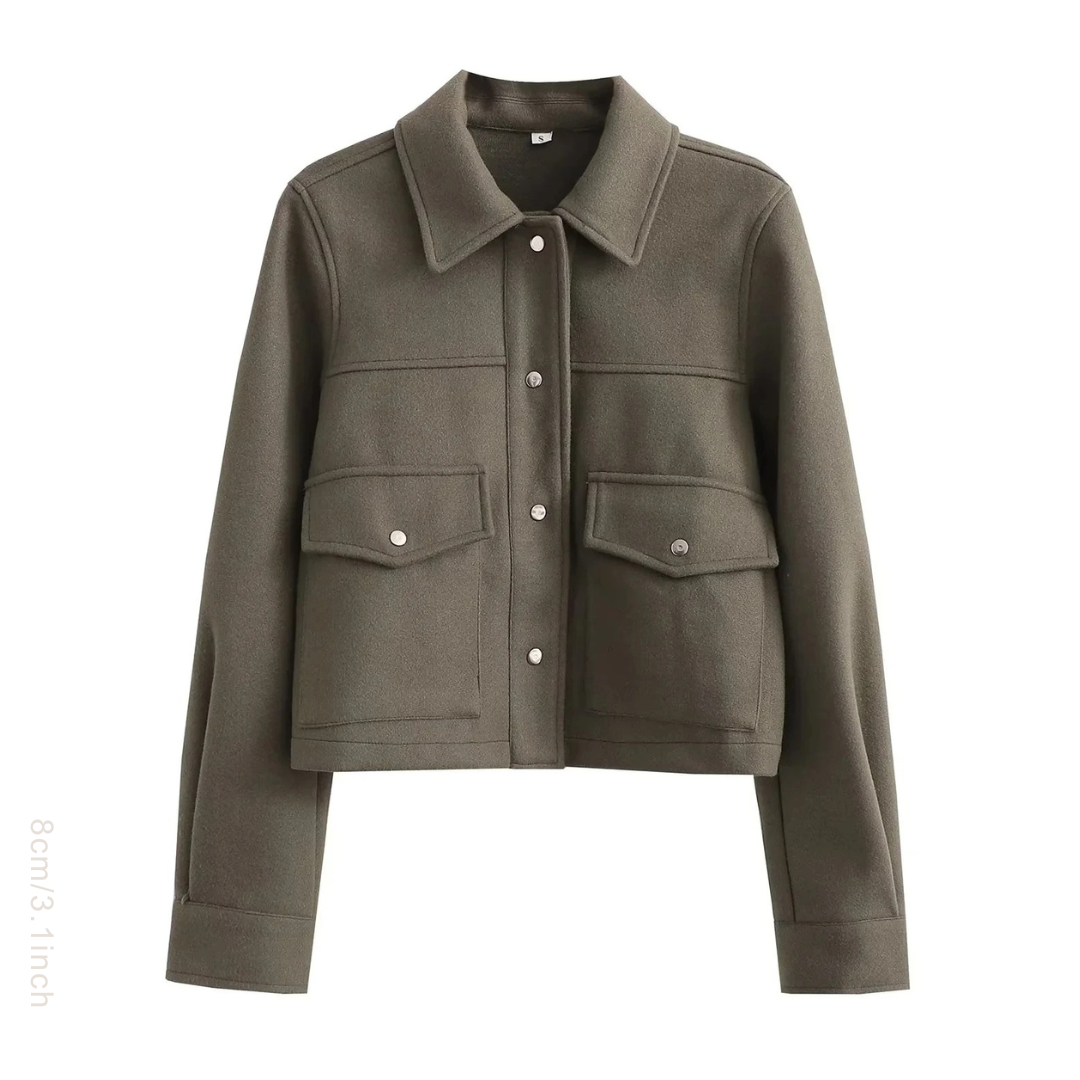 Dámská bunda bomber s oříznutým střihem