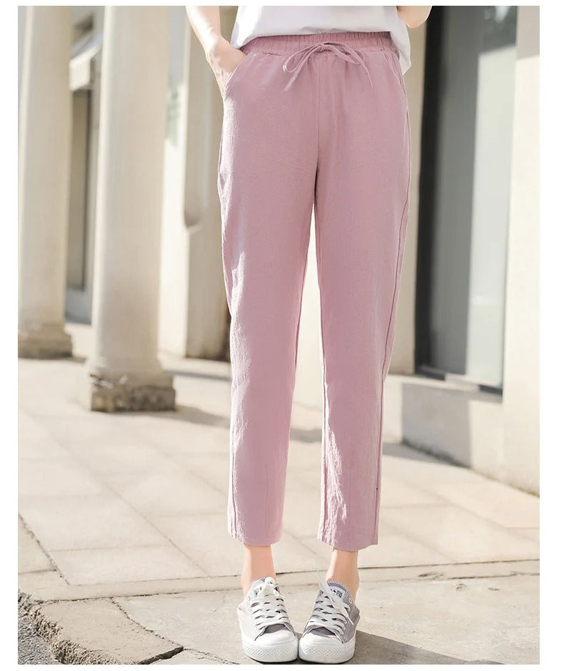 Dámské harémové kalhoty s elastickým pasem