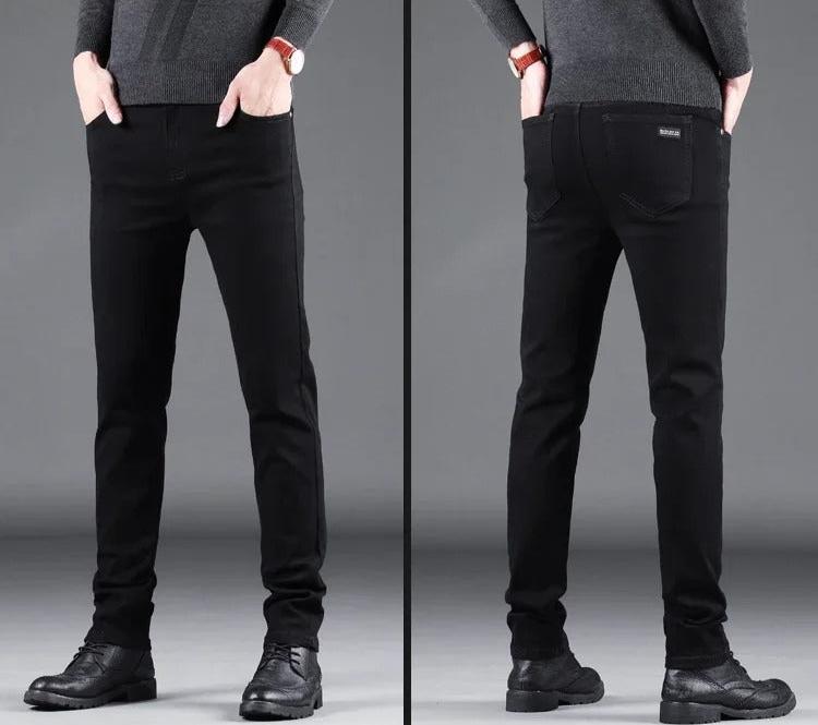 Pure Black Slim Jeans pro muže