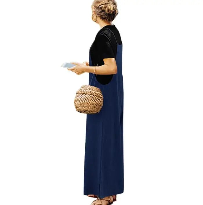 Dámský overal bez rukávů volný overal