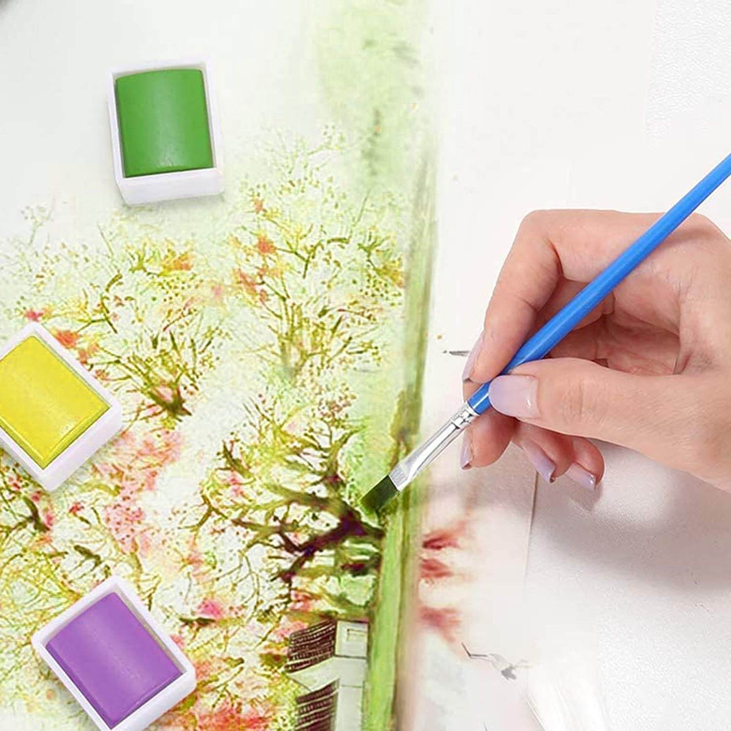 Přenosná sada akvarelových barev