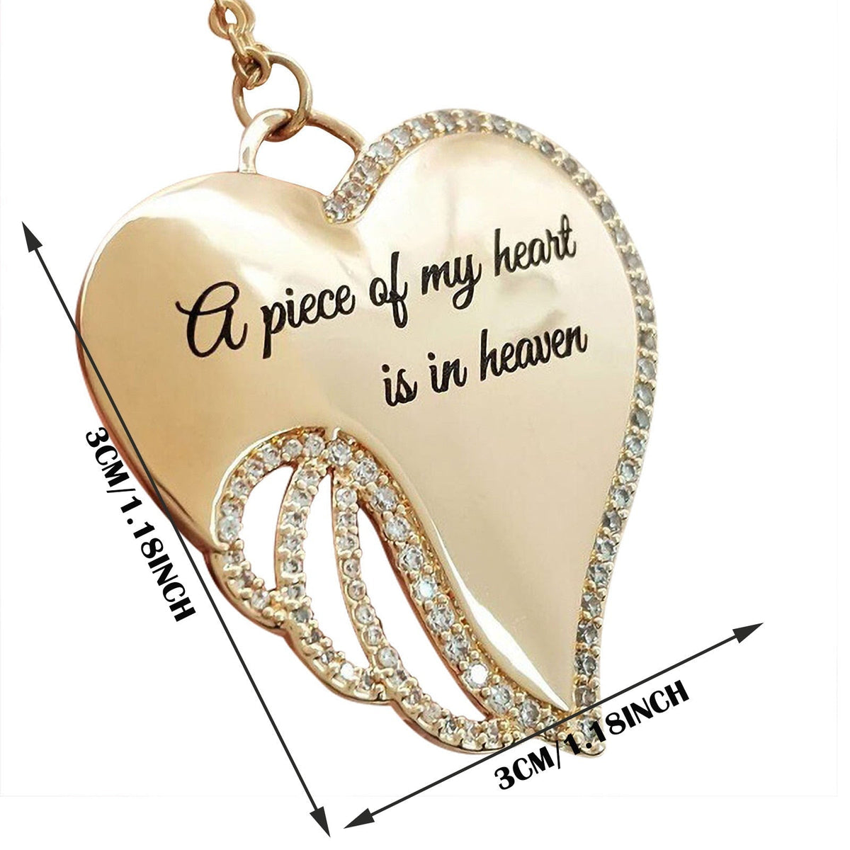 Náhrdelník se srdcem z andělských křídel