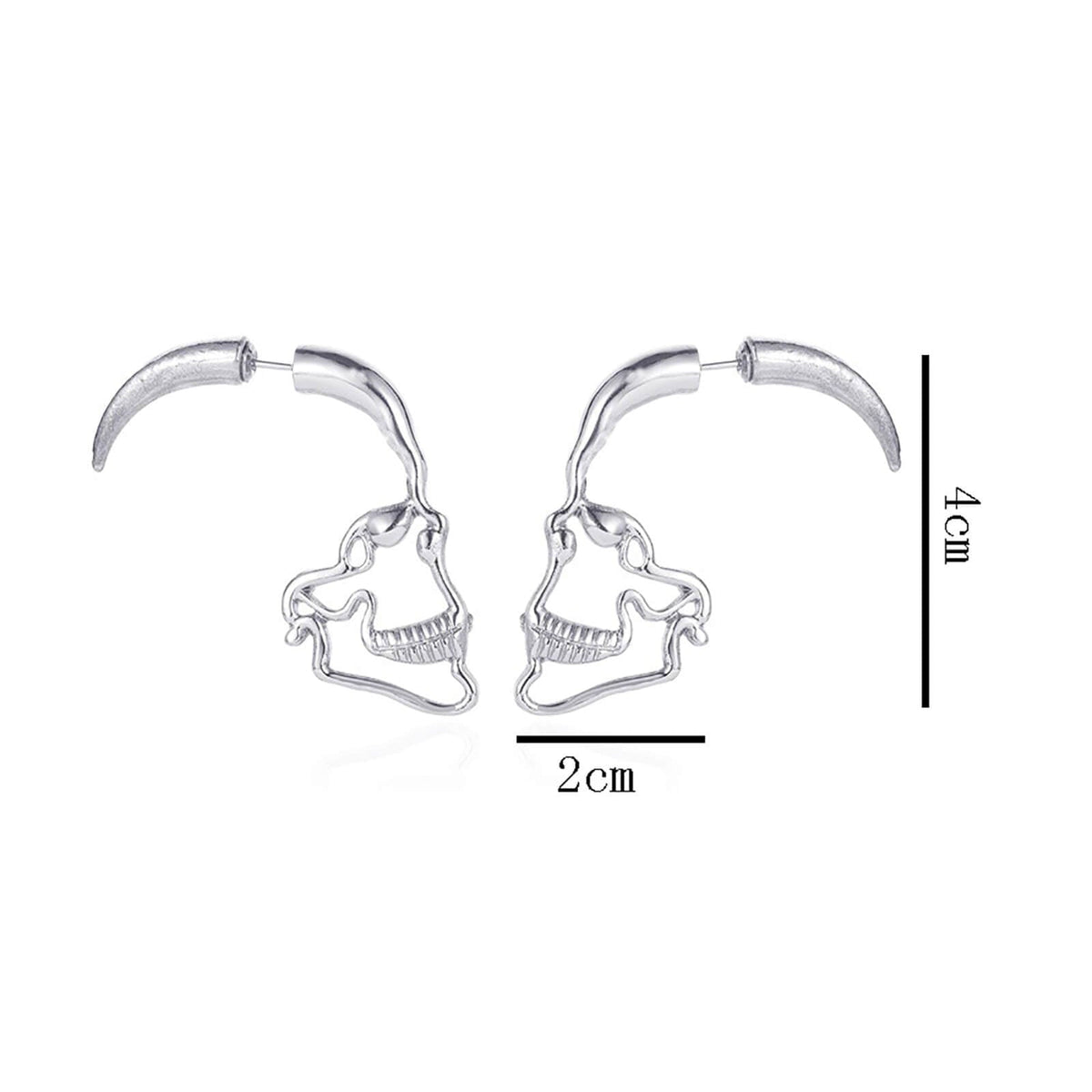 Náušnice s dutou lebkou