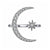 Prsten Crescent Moon Moonstar