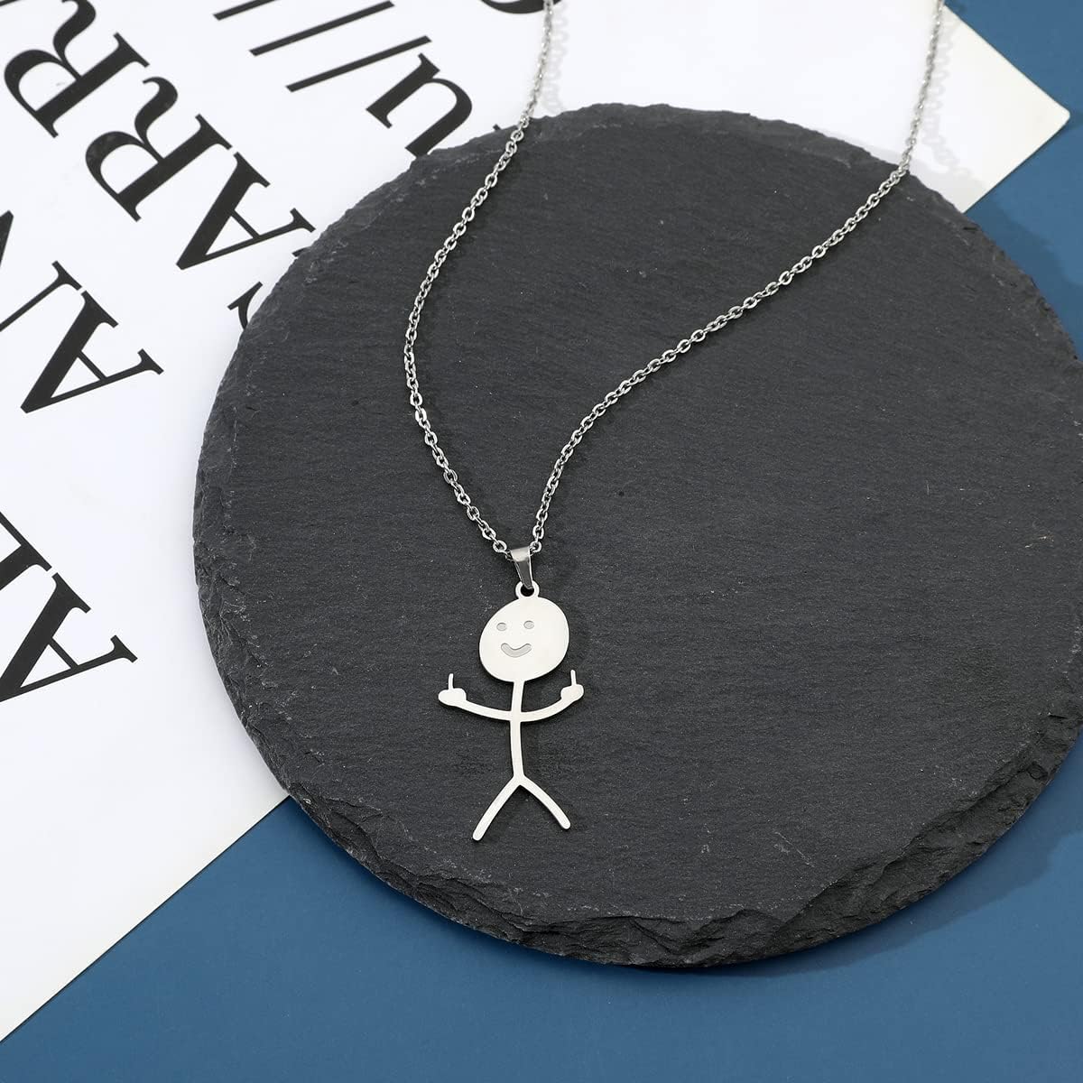 Vtipný náhrdelník stickman