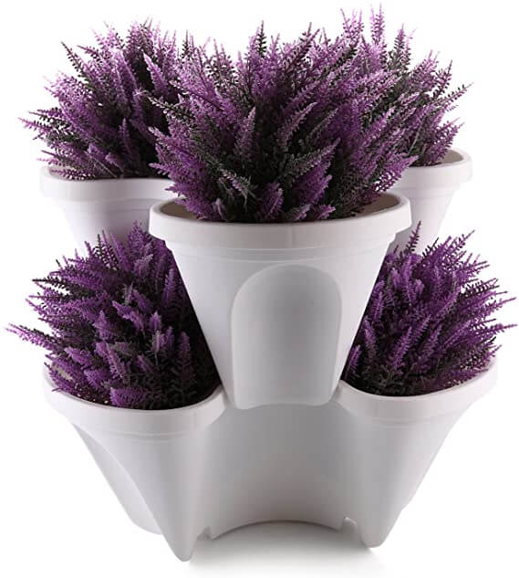 Stohovatelné květináče s jahodami ve 4 úrovních | Efektivní organizace zahrady!