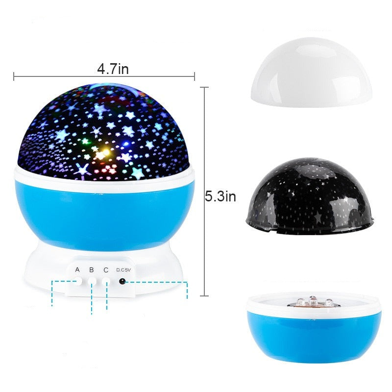 Barevná otočná lampa Galaxy