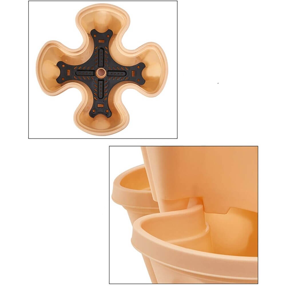 Stohovatelné květináče s jahodami ve 4 úrovních | Efektivní organizace zahrady!