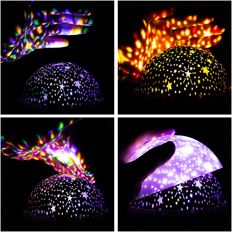 Barevná otočná lampa Galaxy