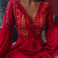 Boho chic krajkové šaty