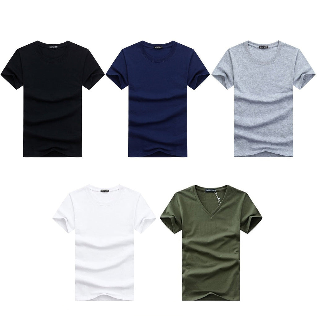 Pánské tričko Slim Fit s výstřihem do V