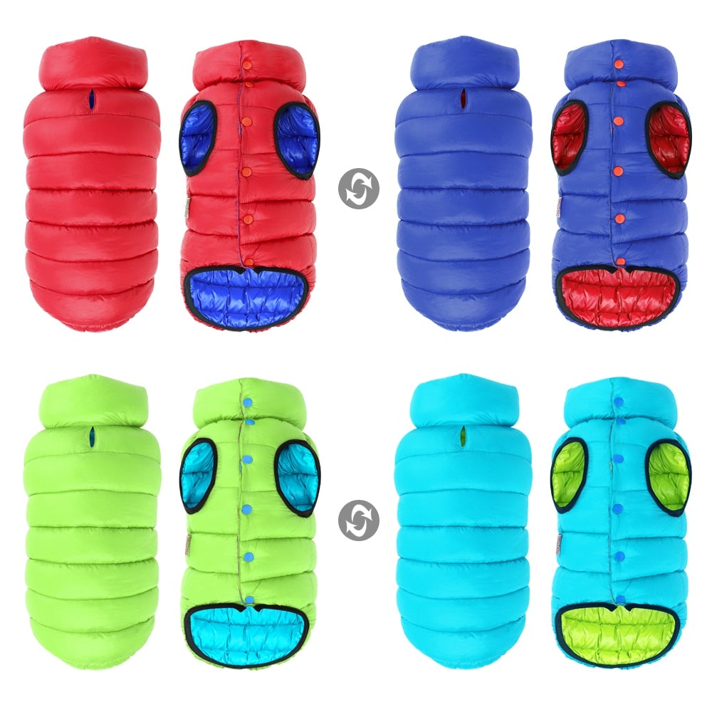 Oboustranný kabát pro psy