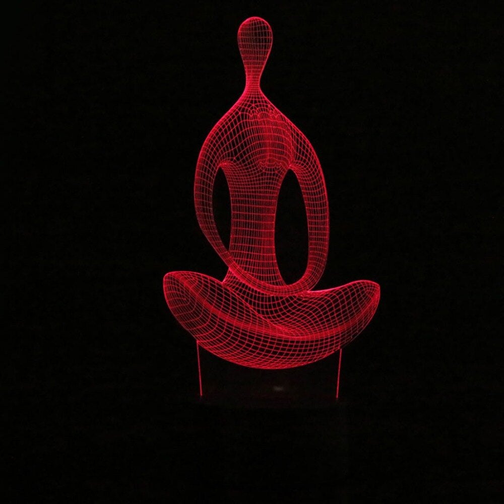 3D lampa s iluzí jógy