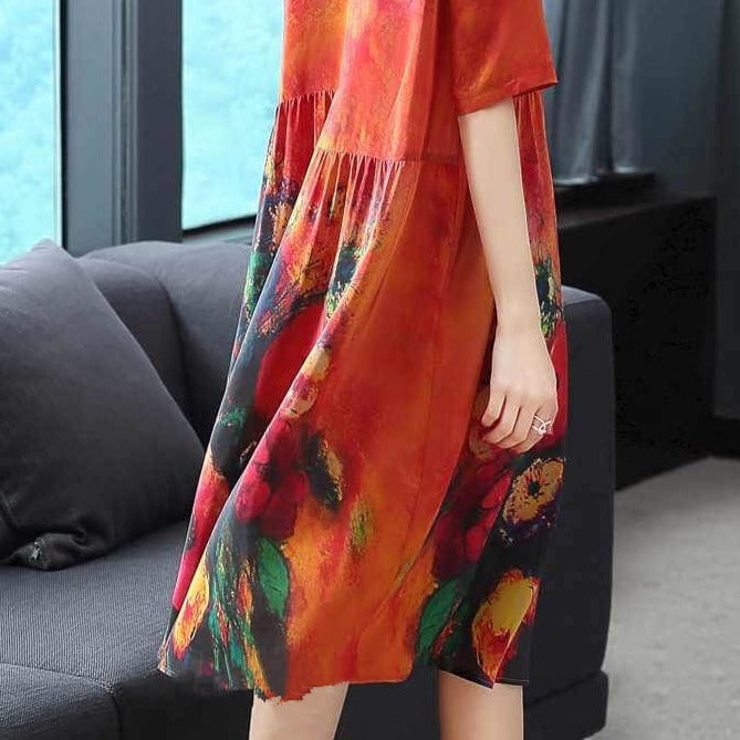 Šaty z pravého měkkého hedvábí