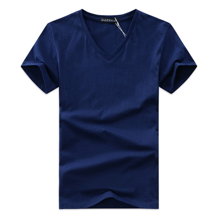 Pánské tričko Slim Fit s výstřihem do V
