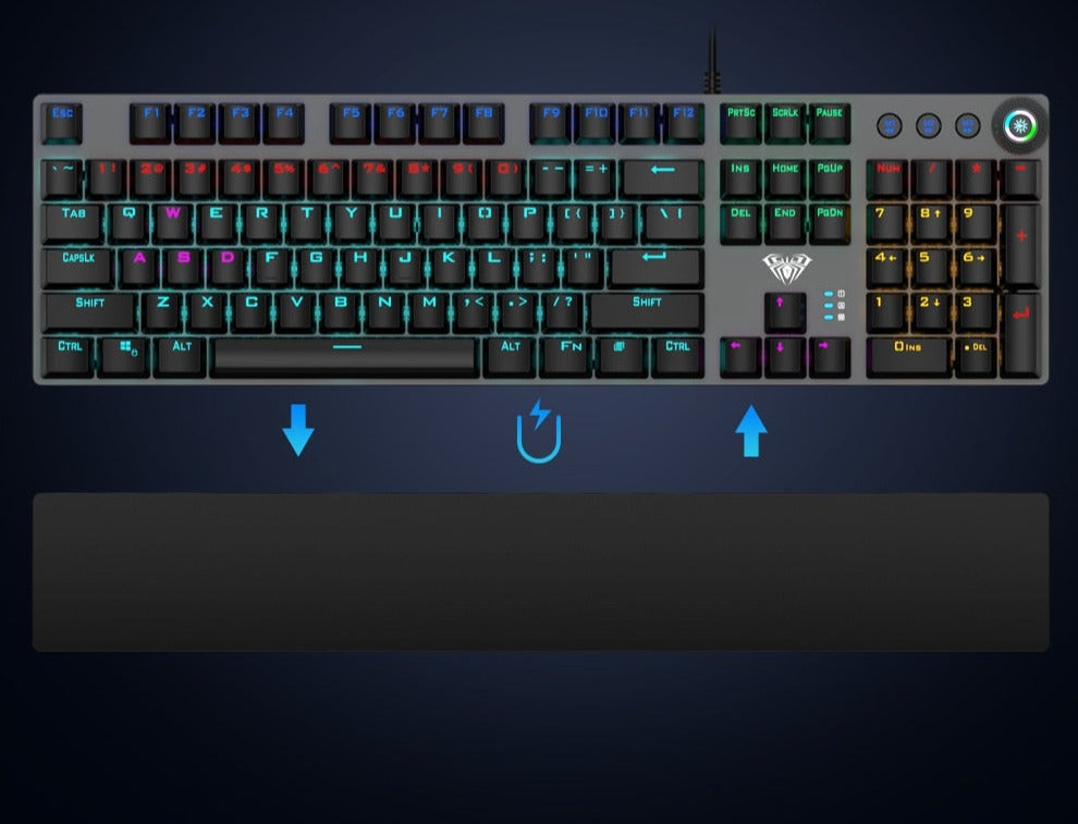 Drátová mechanická klávesnice pro hraní her