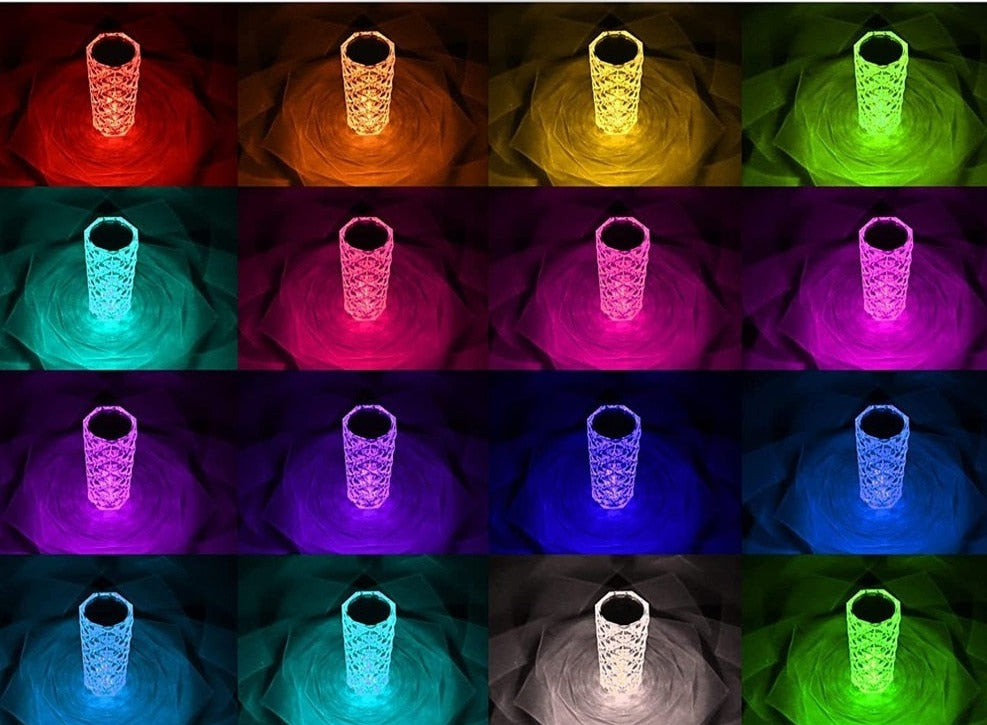 Diamantová křišťálová lampa