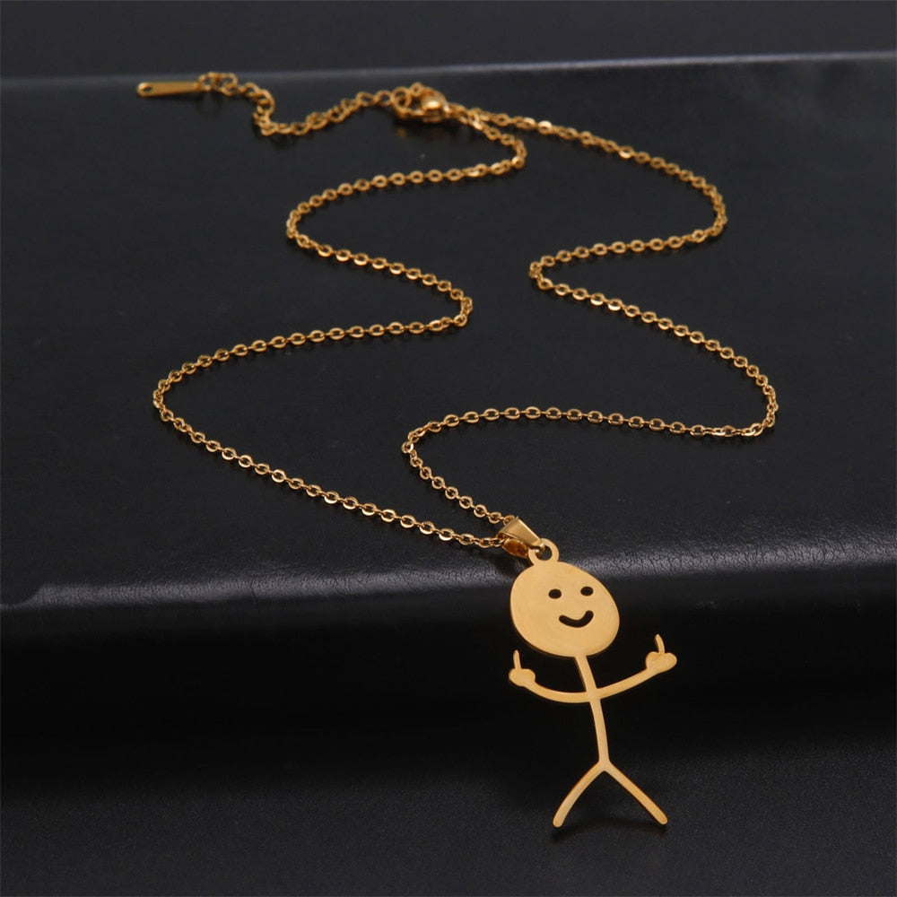 Vtipný náhrdelník stickman