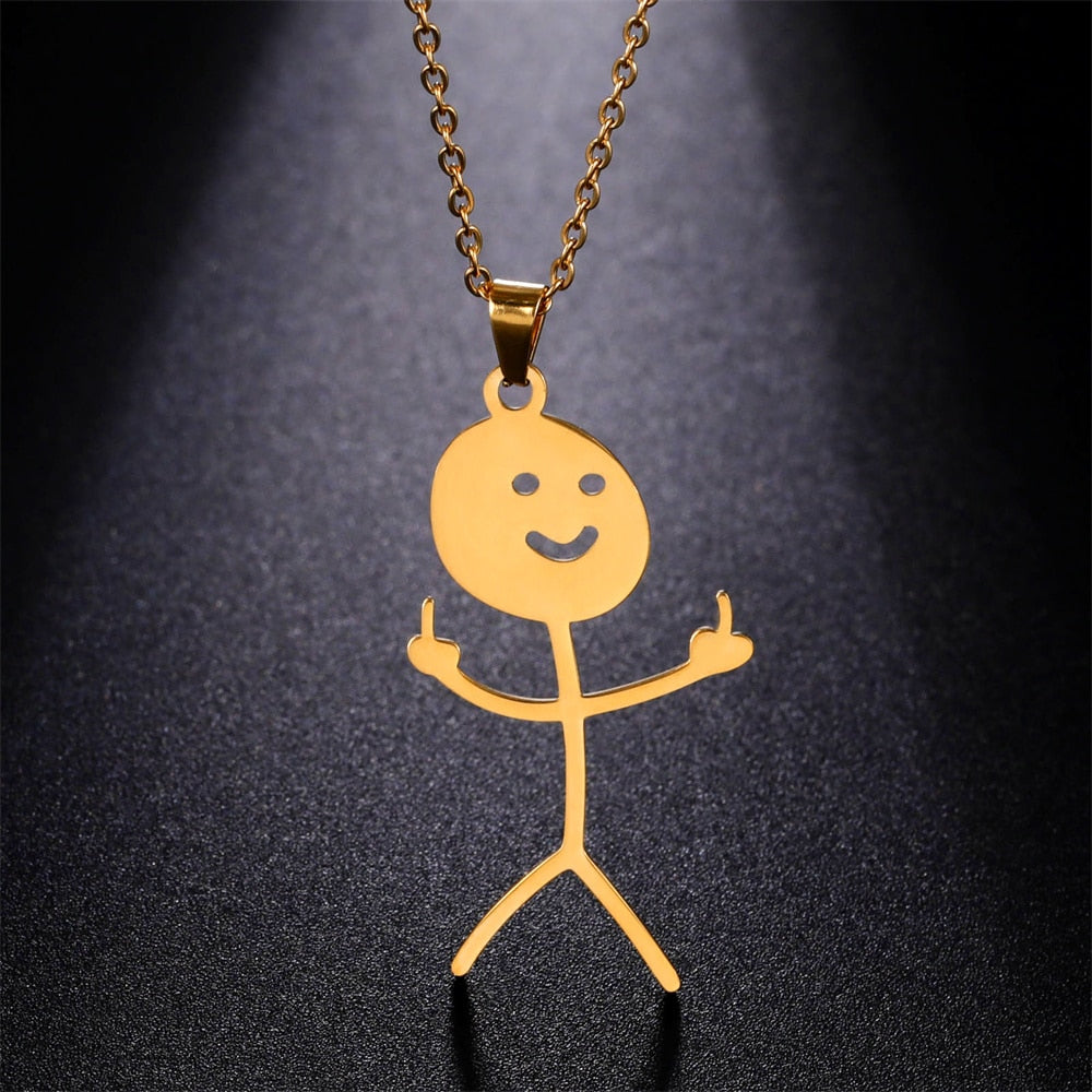Vtipný náhrdelník stickman