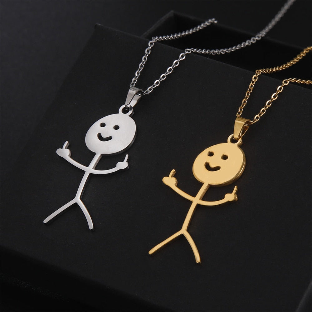 Vtipný náhrdelník stickman