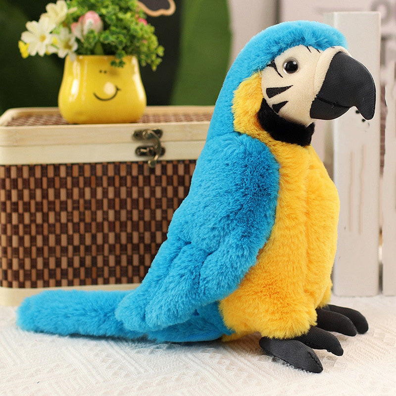 Plyšová hračka papouška v životní velikosti