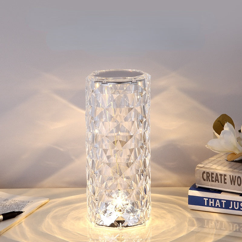 Diamantová křišťálová lampa