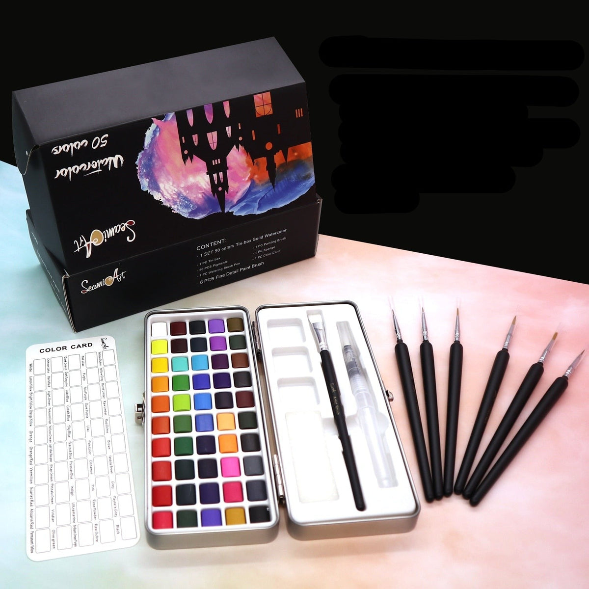 Přenosná sada akvarelových barev