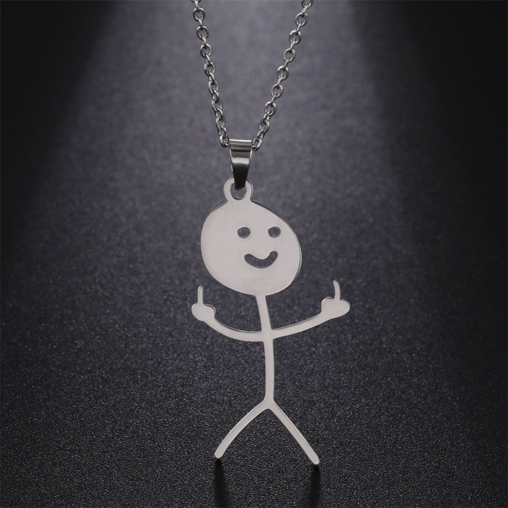 Vtipný náhrdelník stickman