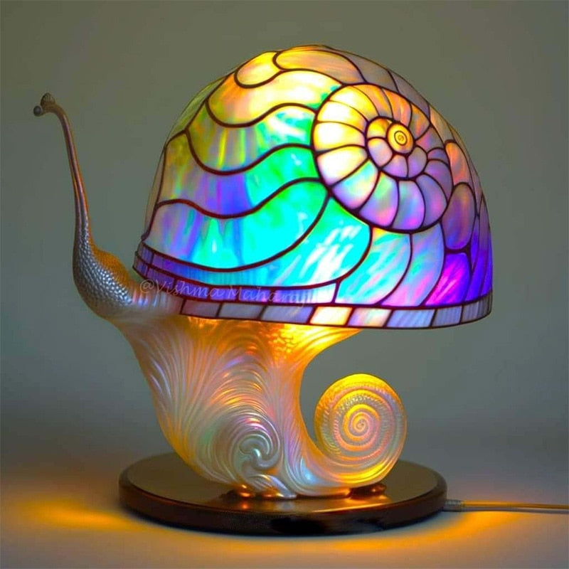 Barevná houbová lampa | Vintage kouzlo pro útulné pokoje