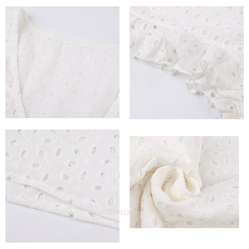 Krátké šaty s volánkovými rukávy