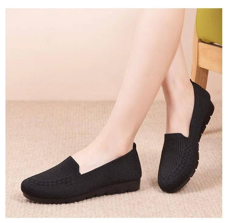Prodyšné dámské mokasíny slip-on