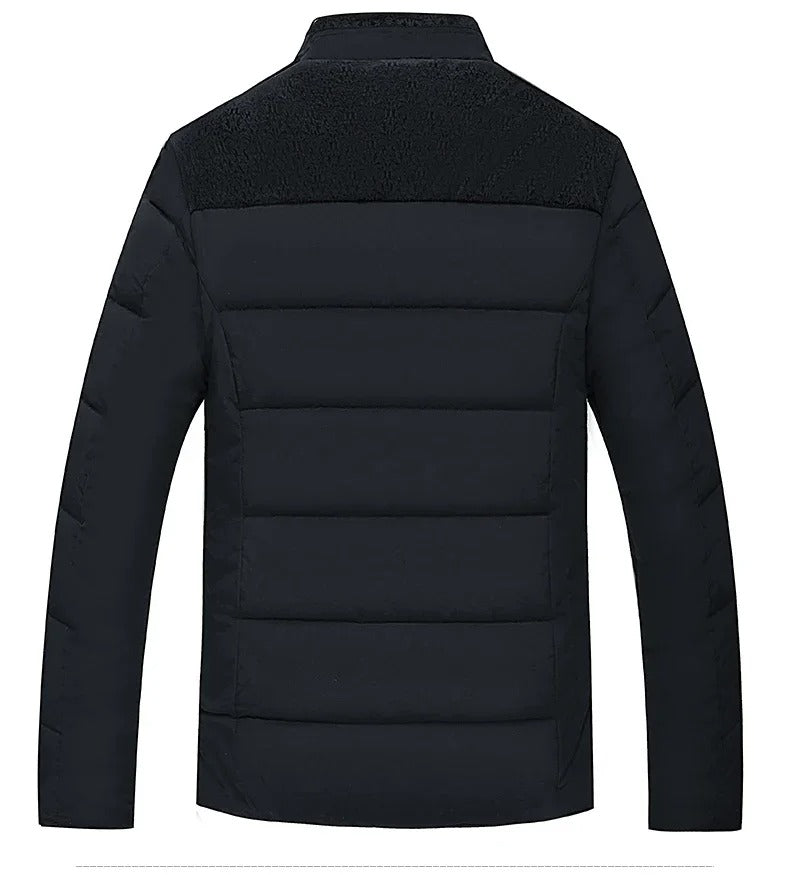 Zimní plyšová zesílená parka pro muže