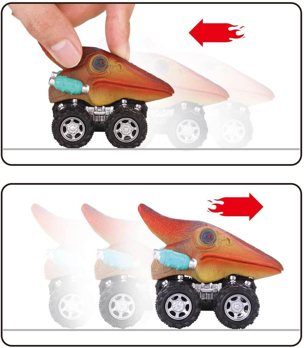 Mini auto pro dinosaury (6 ks)