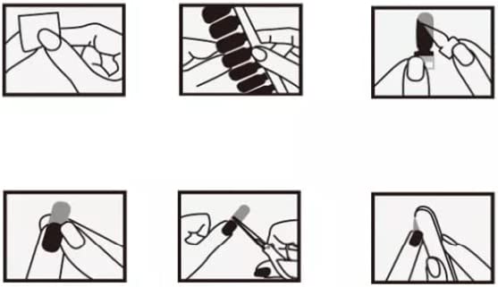 Samolepky na nehty Solid Colours (16 tipů/sada)