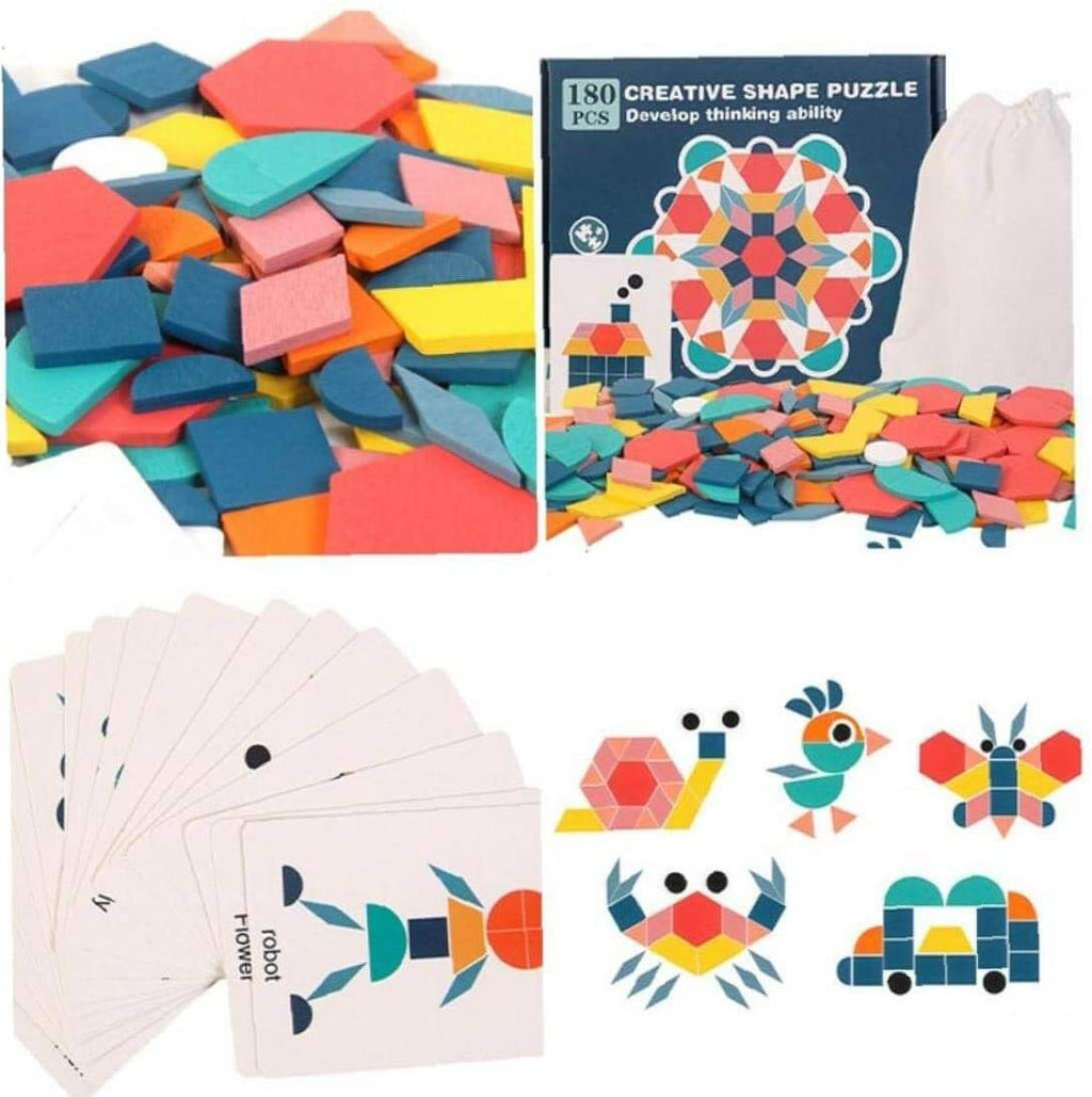 Dřevěné puzzle Creative Shapes