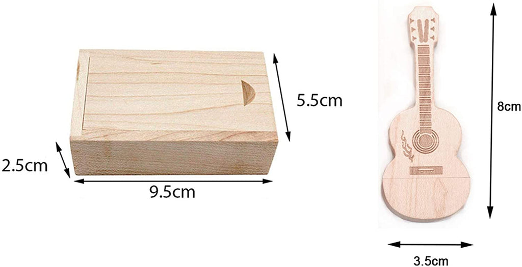 USB paměť pro dřevěnou kytaru