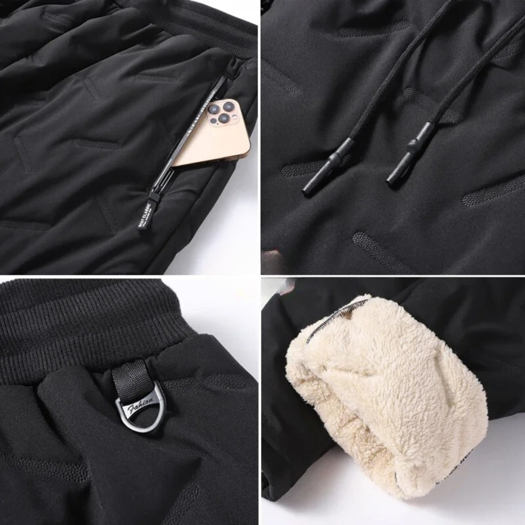 Pánské vlněné kalhoty na běhání se zesílenou nohavicí