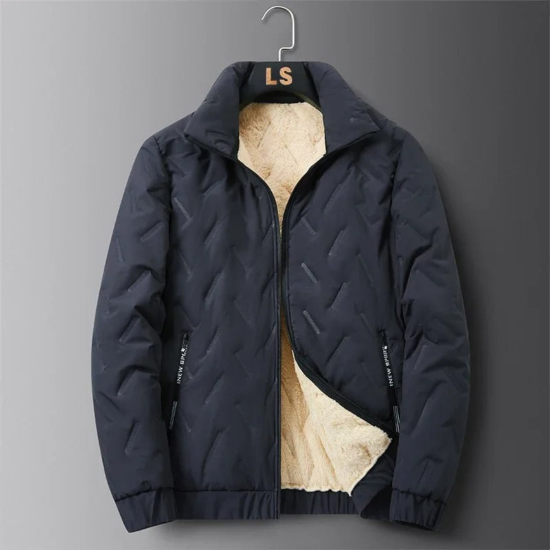 Pánská bunda ze zesílené jehněčí vlny