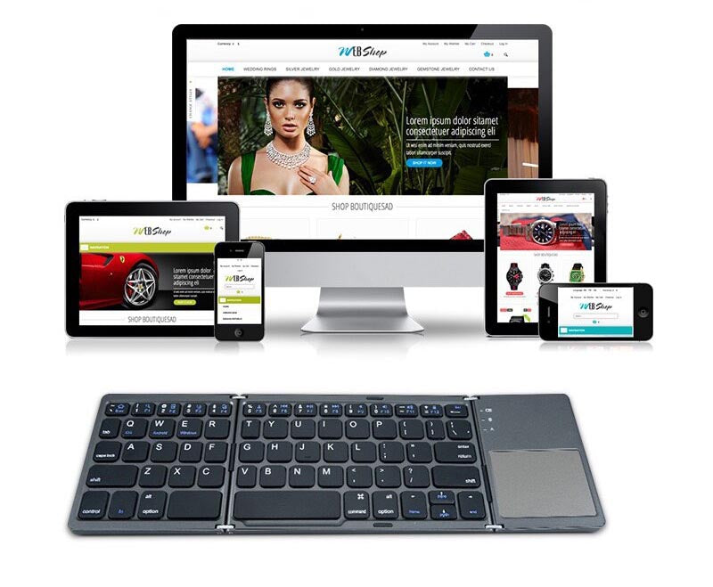 Bezdrátová skládací klávesnice