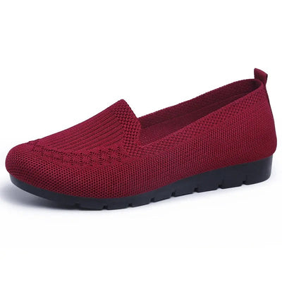 Prodyšné dámské mokasíny slip-on