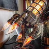 Steampunk Retro Rocket Lamp | Ručně vyráběné dekorace v industriálním stylu s nastavitelným osvětlením