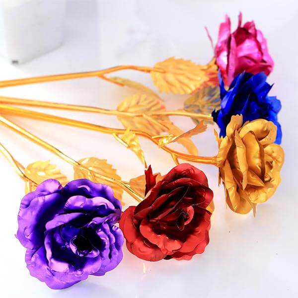 24karátová fólie pokovená zlatem Rose