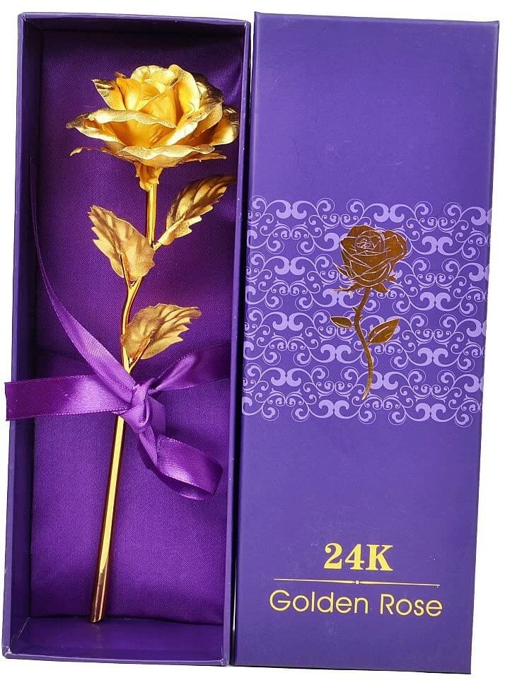 24karátová fólie pokovená zlatem Rose