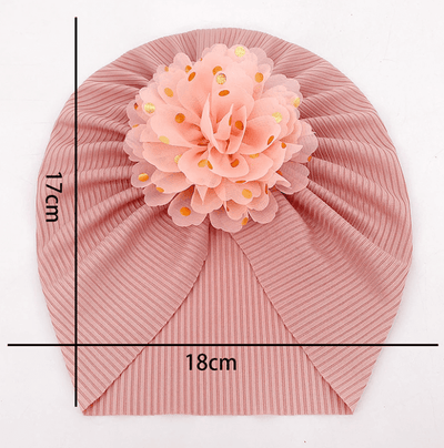 Rufous top baby turban klobouk