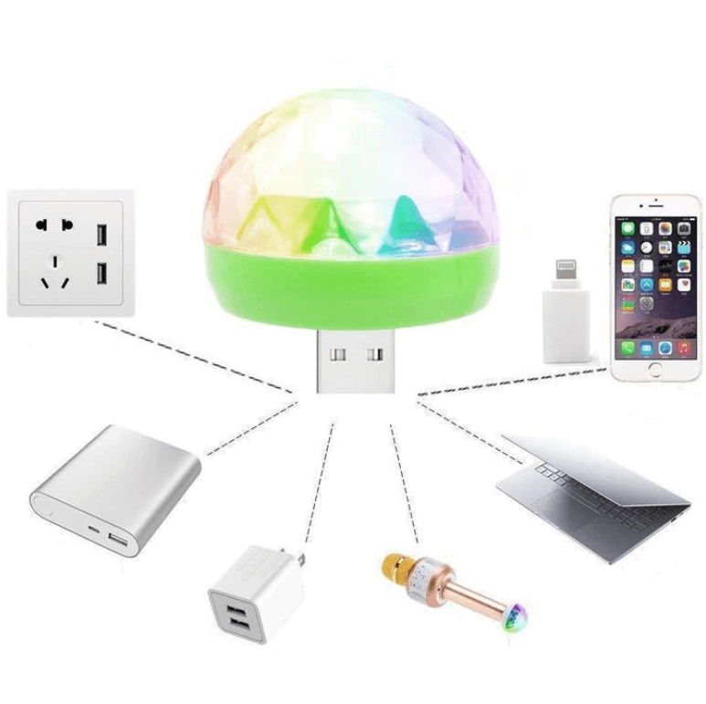 Hřibové disko světlo (USB)