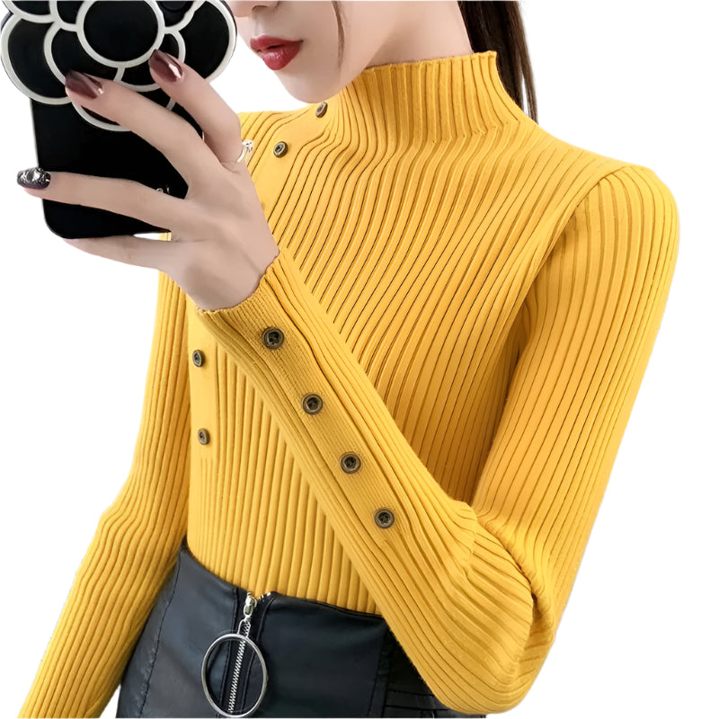 Dámský svetr s rolákovým výstřihem a celým rukávem