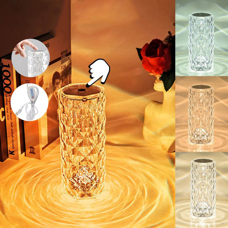 Diamantová křišťálová lampa